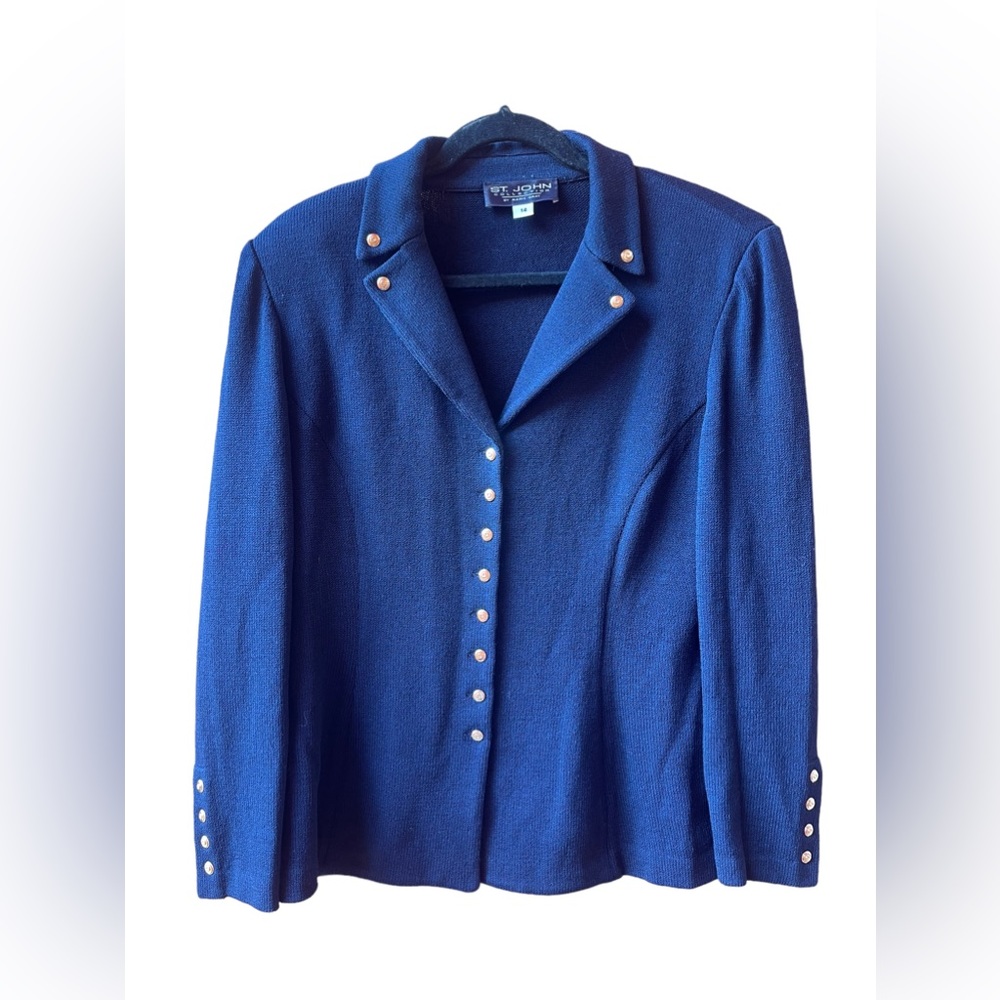 St John Collection by Marie Gray Knit Blazer Size 14 - Picture 2 of 9